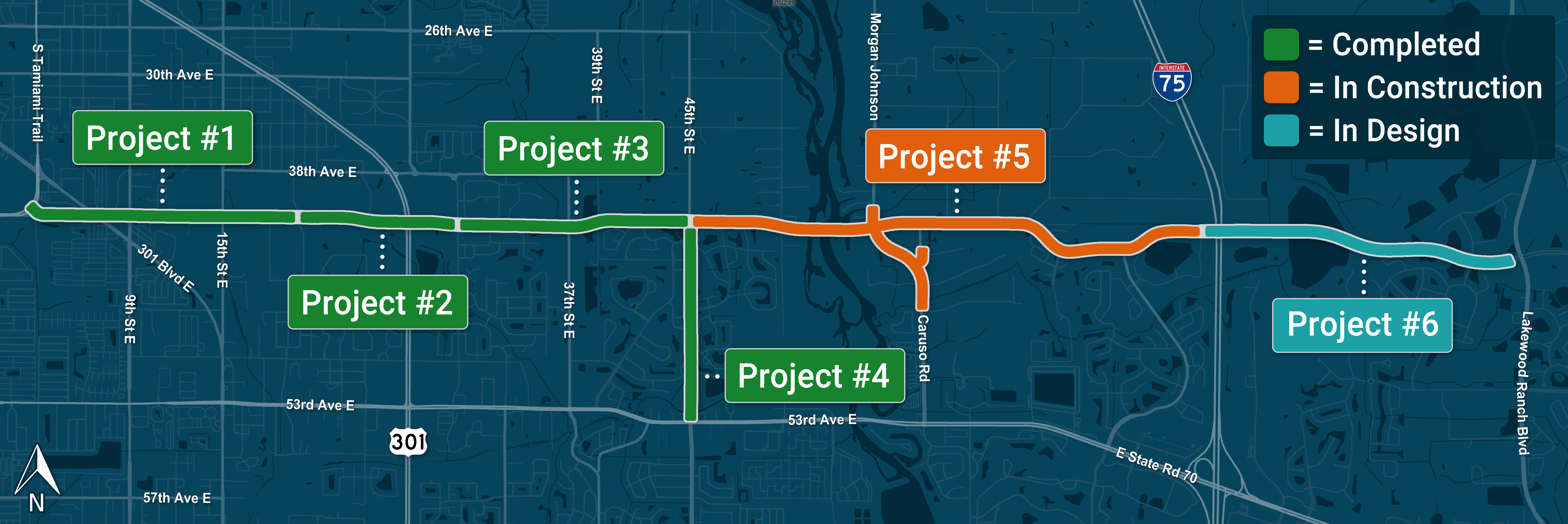 44th Ave East Extension Projects Overview Map