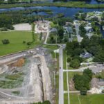 Aerial Image of 44th Avenue East and Stormwater Retention Pond Near Caruso Road
