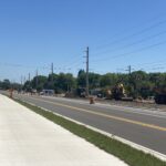 Storm sewer installation along the future eastbound travel lanes of 44th Avenue East near 65th Street East